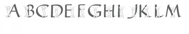 qfd mermaid monogram font Font UPPERCASE