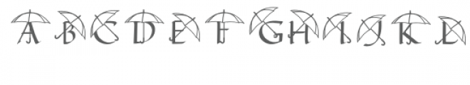qfd umbrella monogram font Font UPPERCASE