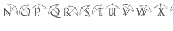 qfd umbrella monogram font Font UPPERCASE