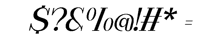 Qigan Slant Font OTHER CHARS