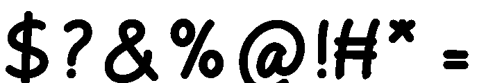 Qiqi Handwrite Font OTHER CHARS