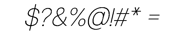 Qirvalen Thin Italic Font OTHER CHARS