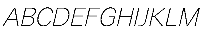 Qirvalen Thin Italic Font UPPERCASE