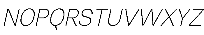 Qirvalen Thin Italic Font UPPERCASE