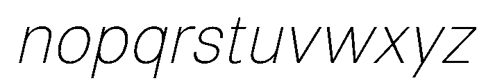 Qirvalen Thin Italic Font LOWERCASE