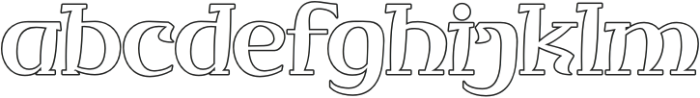 QITUEN Outline otf (400) Font LOWERCASE