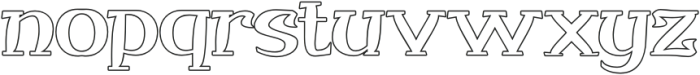 QITUEN Outline otf (400) Font LOWERCASE