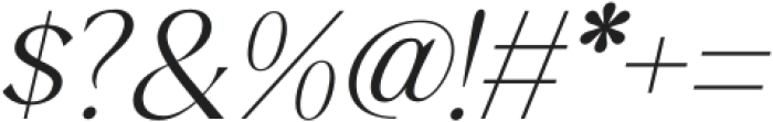 Qia Display Light Italic otf (300) Font OTHER CHARS