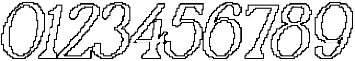 Qianzy Pixel Outline otf (400) Font OTHER CHARS