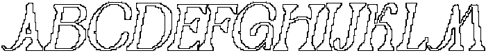 Qianzy Pixel Outline otf (400) Font UPPERCASE