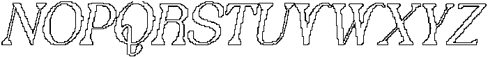 Qianzy Pixel Outline otf (400) Font UPPERCASE