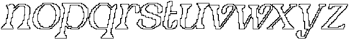 Qianzy Pixel Outline otf (400) Font LOWERCASE