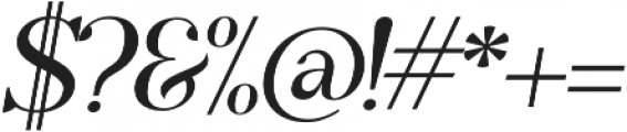 Qiba Serif Italic otf (400) Font OTHER CHARS