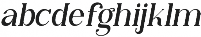 Qiba Serif Italic otf (400) Font LOWERCASE