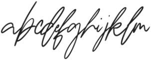 Qikabey Signature Regular otf (400) Font LOWERCASE