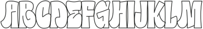 QinderWorld Outline otf (400) Font UPPERCASE