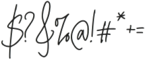 Qinderia Signature Regular otf (400) Font OTHER CHARS
