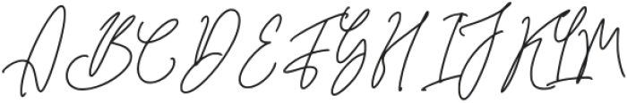 Qinderia Signature Regular otf (400) Font UPPERCASE