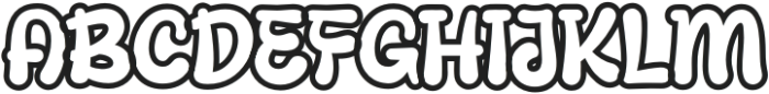 Qiro Nular Outline otf (400) Font UPPERCASE