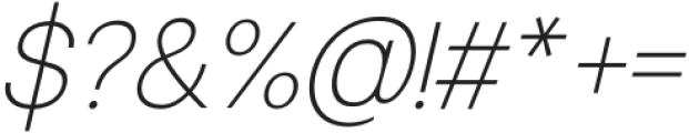 Qirvalen Thin Italic otf (100) Font OTHER CHARS
