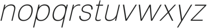 Qirvalen Thin Italic otf (100) Font LOWERCASE