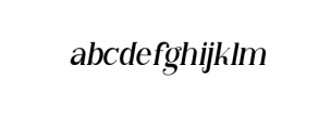 Qiba Serif Italic.otf Font LOWERCASE