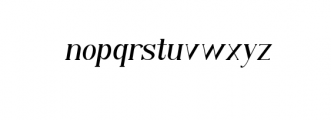 Qiba Serif Italic.otf Font LOWERCASE