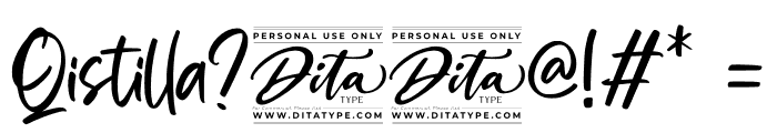 Qistilla Personal Use Font OTHER CHARS