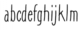 Qiltray Condensed Regular Font LOWERCASE