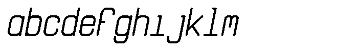 Qila Mono Bold Compressed Italic FONT