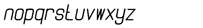 Qila Mono Bold Compressed Italic Font LOWERCASE