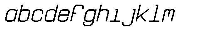 Qila Mono Bold Expanded Italic FONT