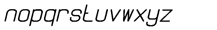 Qila Mono Bold Expanded Italic Font LOWERCASE