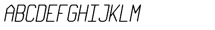 Qila Mono Compressed Italic Font UPPERCASE
