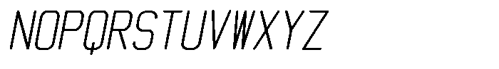 Qila Mono Compressed Italic Font UPPERCASE
