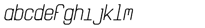 Qila Mono Compressed Italic FONT