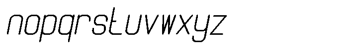 Qila Mono Compressed Italic Font LOWERCASE