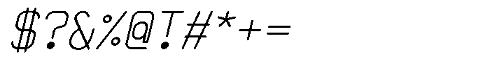Qila Mono Expanded Italic Font OTHER CHARS