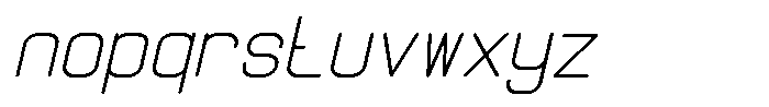 Qila Mono Expanded Italic Font LOWERCASE
