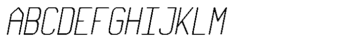 Qila Mono Light Compressed Italic Font UPPERCASE