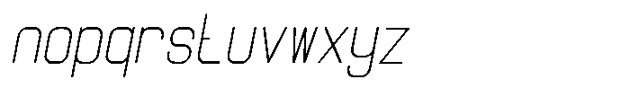 Qila Mono Light Compressed Italic Font LOWERCASE