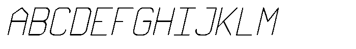 Qila Mono Light Expanded Italic Font UPPERCASE