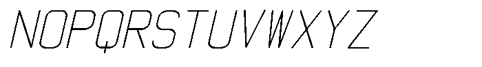 Qila Mono Light Expanded Italic Font UPPERCASE
