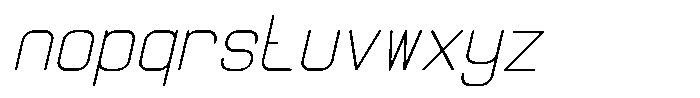 Qila Mono Light Expanded Italic Font LOWERCASE
