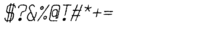 Qila Mono Rough Italic Font OTHER CHARS
