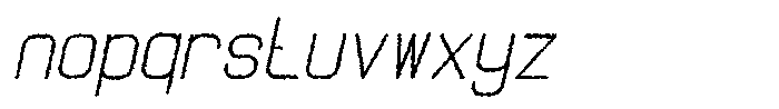Qila Mono Rough Italic Font LOWERCASE