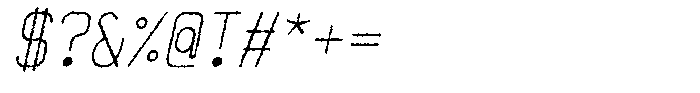 Qila Mono Rough Light Italic Font OTHER CHARS