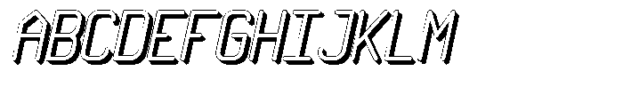 Qila Mono Shadow Bold Italic Font UPPERCASE
