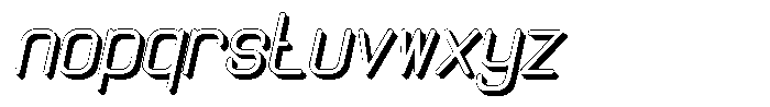 Qila Mono Shadow Bold Italic Font LOWERCASE