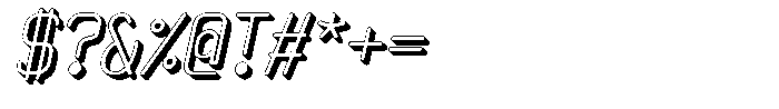 Qila Mono Shadow Italic Font OTHER CHARS